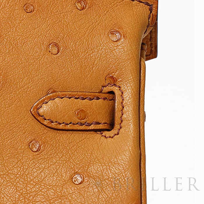 HERMES エルメス バーキン 25 オーストリッチ ゴールド ゴールド金具 25