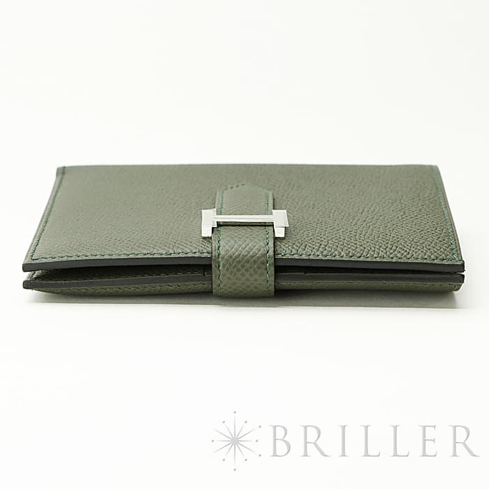 新品)HERMES エルメス ベアン コンパクト エプソン ヴェールグリス 
