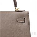 HERMES エルメス ケリー 25 内縫い トゴ エトゥープ ゴールド金具 9