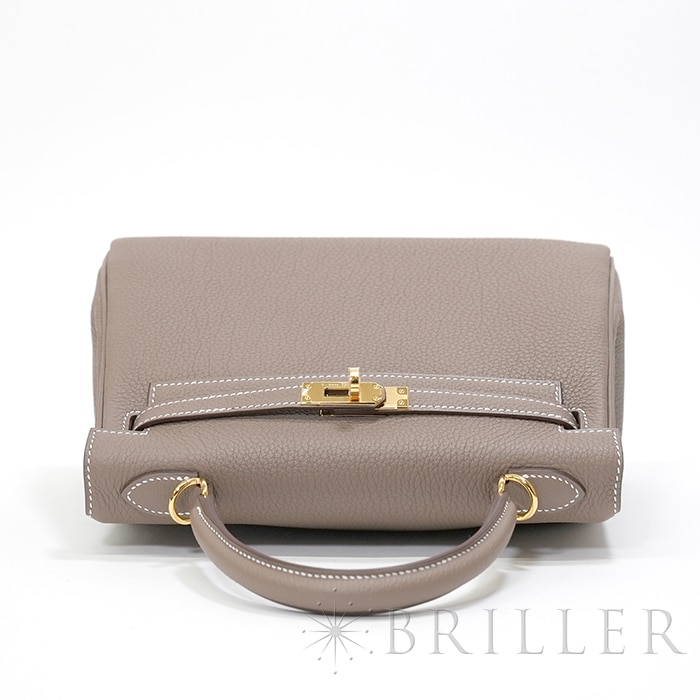 HERMES エルメス ケリー 25 内縫い トゴ エトゥープ ゴールド金具 10