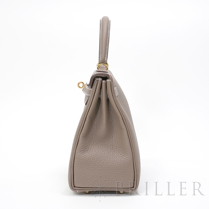 HERMES エルメス ケリー 25 内縫い トゴ エトゥープ ゴールド金具 13