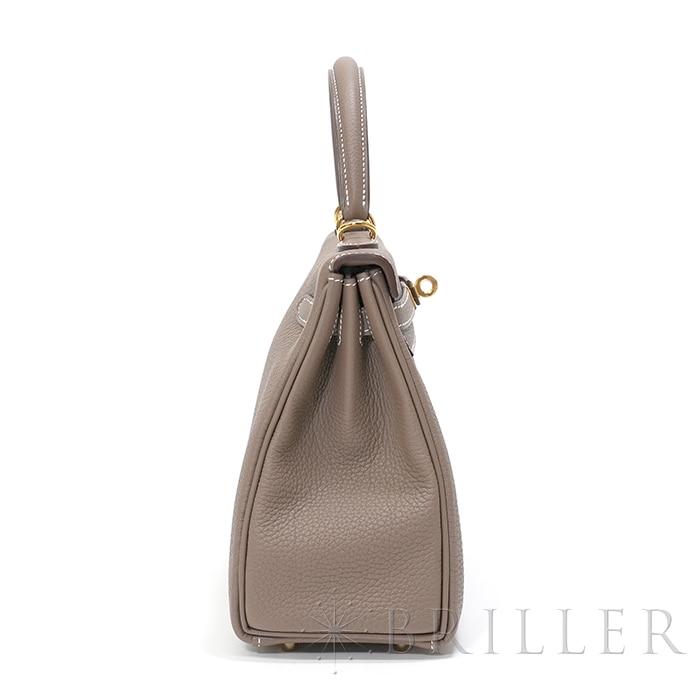 HERMES エルメス ケリー 25 内縫い トゴ エトゥープ ゴールド金具 14