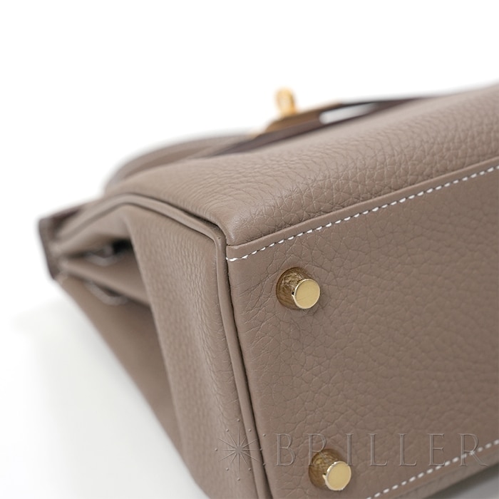 HERMES エルメス ケリー 25 内縫い トゴ エトゥープ ゴールド金具 15