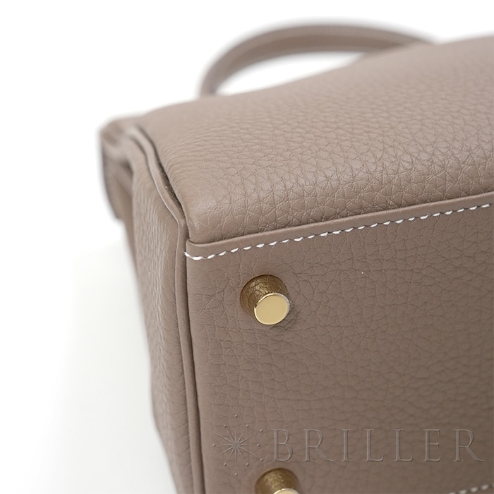 HERMES エルメス ケリー 25 内縫い トゴ エトゥープ ゴールド金具 17