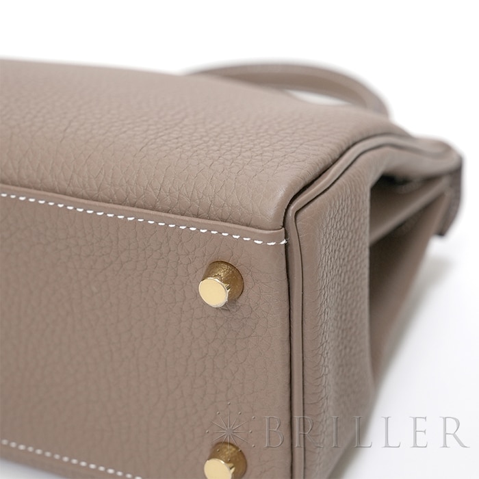 HERMES エルメス ケリー 25 内縫い トゴ エトゥープ ゴールド金具 18
