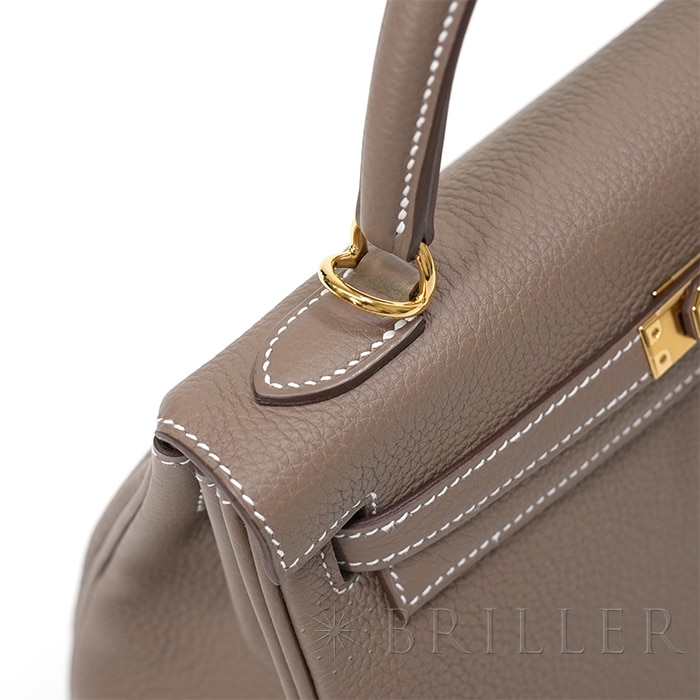 HERMES エルメス ケリー 25 内縫い トゴ エトゥープ ゴールド金具 19