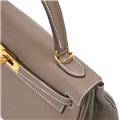 HERMES エルメス ケリー 25 内縫い トゴ エトゥープ ゴールド金具 20