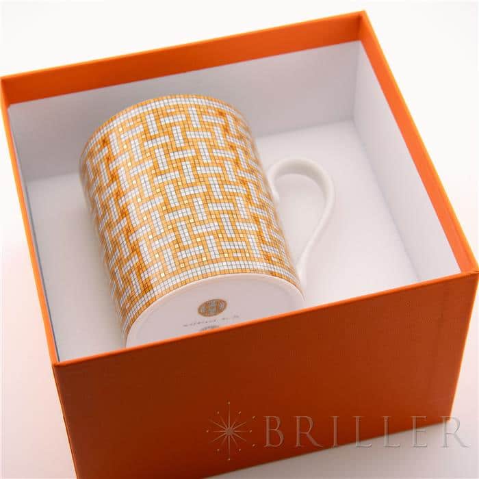 HERMES エルメス マグ 〈モザイク 24〉 ゴールド 4