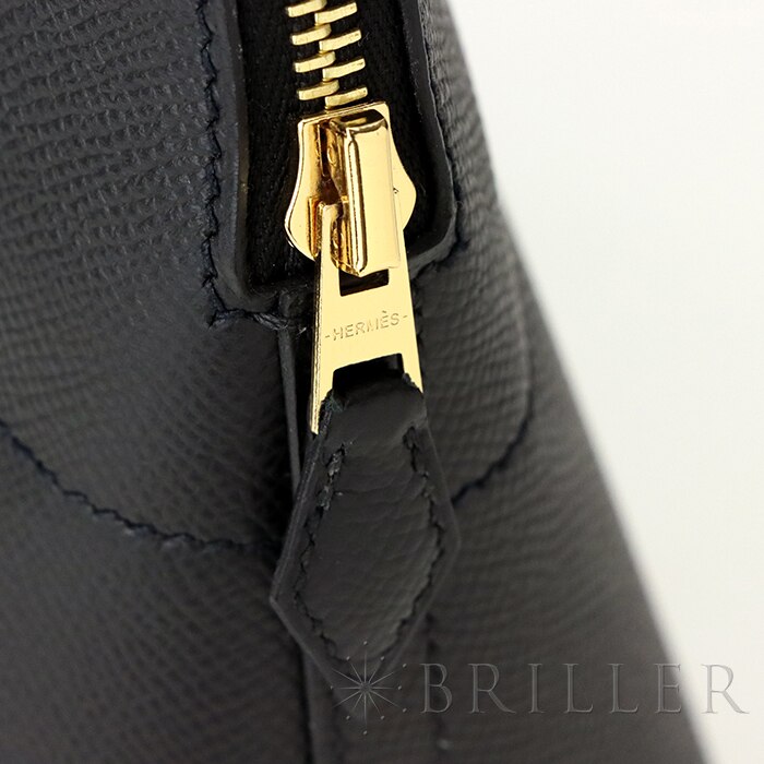 中古)HERMES エルメス ボリード 27 エプソン ブラック ゴールド金具 