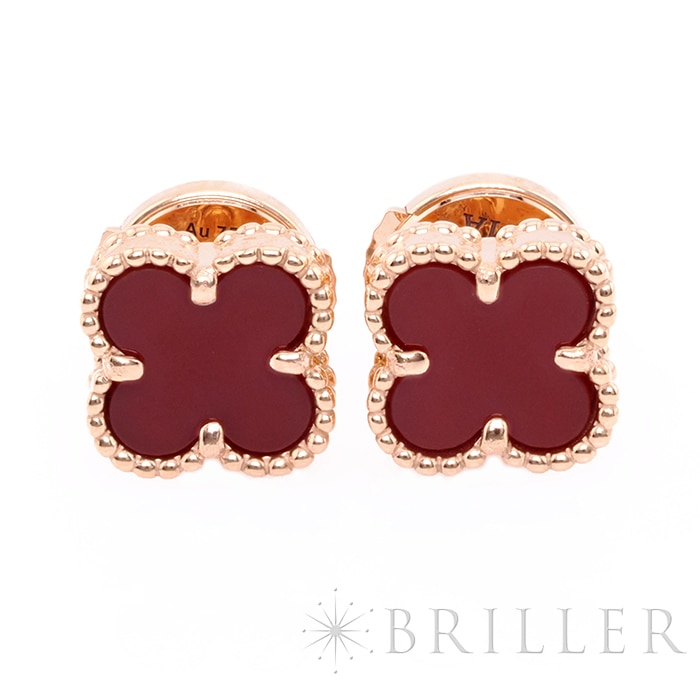 Van Cleef & Arpels ヴァン クリーフ&アーペル アルハンブラ スウィート アルハンブラ ピアス ピンクゴールド カーネリアン VCARN6BO00 メイン