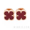 Van Cleef & Arpels ヴァン クリーフ&アーペル アルハンブラ スウィート アルハンブラ ピアス ピンクゴールド カーネリアン VCARN6BO00 メイン