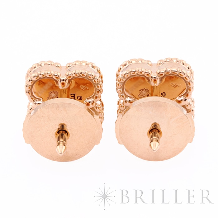 Van Cleef & Arpels ヴァン クリーフ&アーペル アルハンブラ スウィート アルハンブラ ピアス ピンクゴールド カーネリアン VCARN6BO00 1