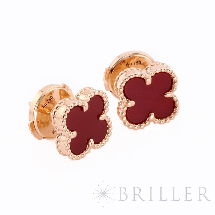 Van Cleef & Arpels ヴァン クリーフ&アーペル アルハンブラ スウィート アルハンブラ ピアス ピンクゴールド カーネリアン VCARN6BO00 3
