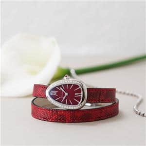 BVLGARI ブルガリ セルペンティ SPS27C9SDL レッド SS ベゼルダイヤ