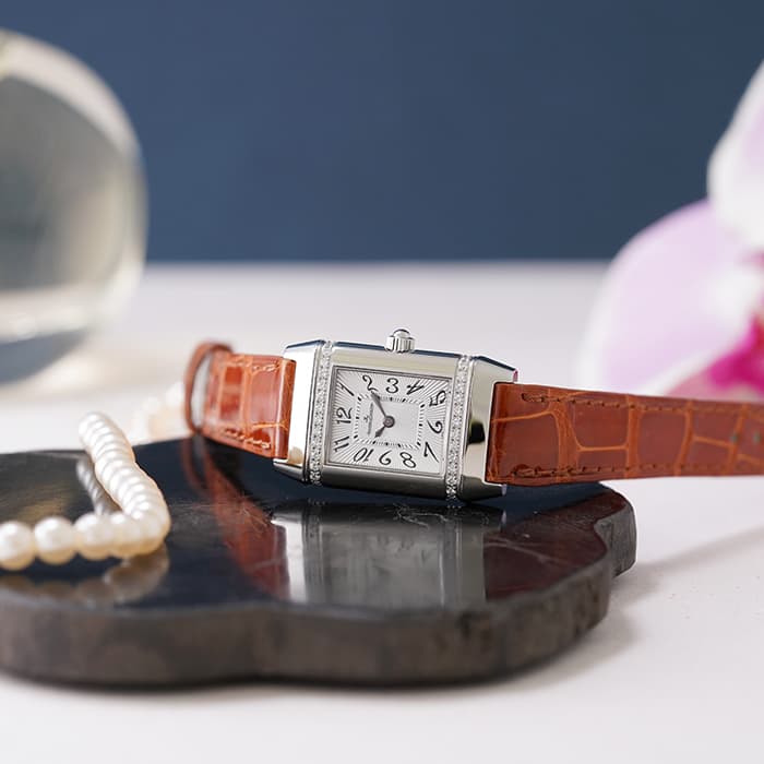 JAEGER LECOULTRE ジャガー・ルクルト レベルソ レディー ダイヤモンド クォーツ Q2658430 レザーストラップ 2