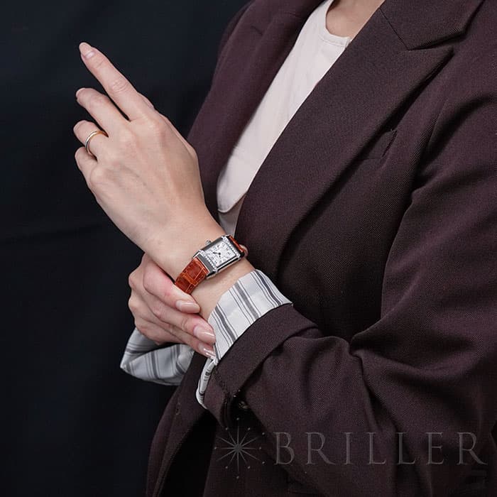 JAEGER LECOULTRE ジャガー・ルクルト レベルソ レディー ダイヤモンド クォーツ Q2658430 レザーストラップ 29