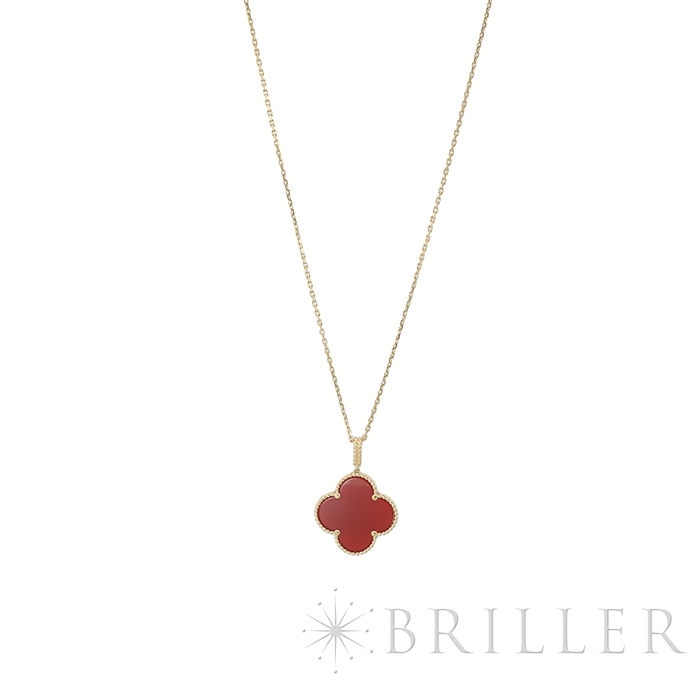 Van Cleef & Arpels ヴァン クリーフ&アーペル アルハンブラ マジックアルハンブラ ロングネックレス 1モチーフ カーネリアン イエローゴールド VCARO49N00 メイン