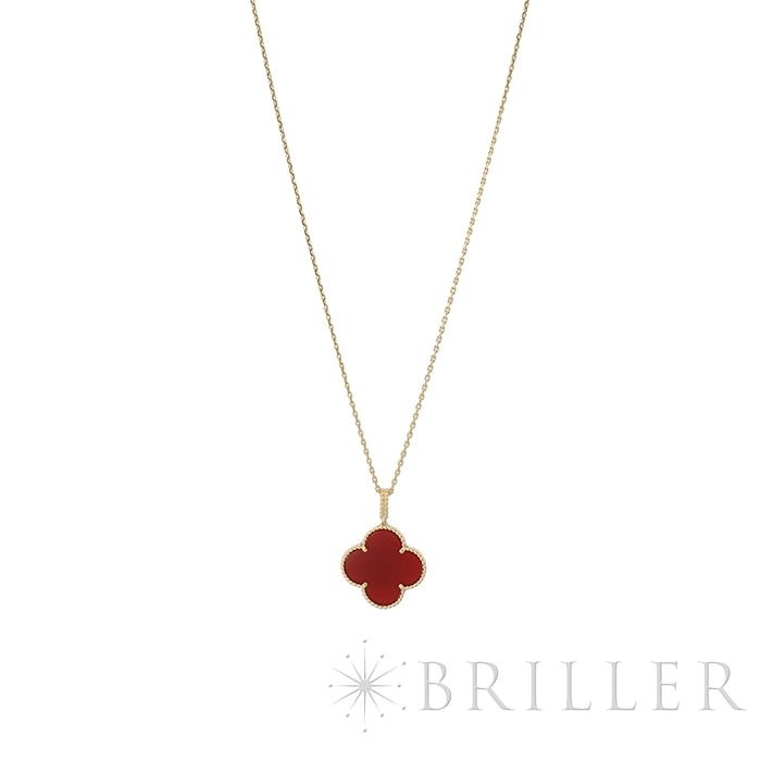 Van Cleef & Arpels ヴァン クリーフ&アーペル アルハンブラ マジックアルハンブラ ロングネックレス 1モチーフ カーネリアン イエローゴールド VCARO49N00 1