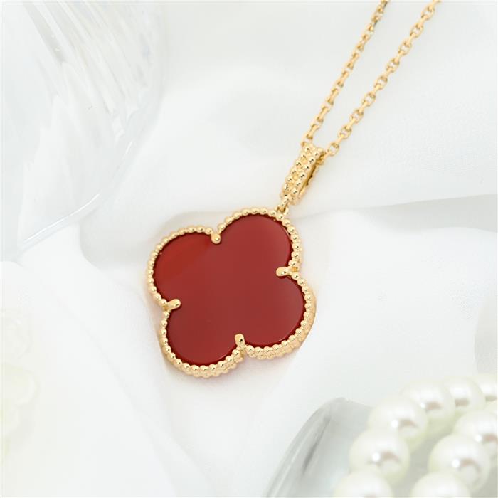 Van Cleef & Arpels ヴァン クリーフ&アーペル アルハンブラ マジックアルハンブラ ロングネックレス 1モチーフ カーネリアン イエローゴールド VCARO49N00 2