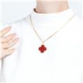 Van Cleef & Arpels ヴァン クリーフ&アーペル アルハンブラ マジックアルハンブラ ロングネックレス 1モチーフ カーネリアン イエローゴールド VCARO49N00 14