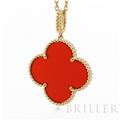 Van Cleef & Arpels ヴァン クリーフ&アーペル アルハンブラ マジックアルハンブラ ロングネックレス 1モチーフ カーネリアン イエローゴールド VCARO49N00 4