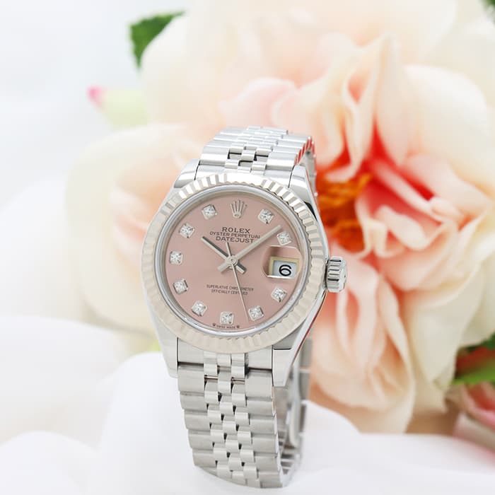中古 Rolex ロレックス デイトジャスト 28 g ピンク 10pダイヤ 商品id 詳細ページ レディース腕時計の販売買取 Briller ロレックス カルティエ シャネル オメガなど人気の高級ブランド腕時計