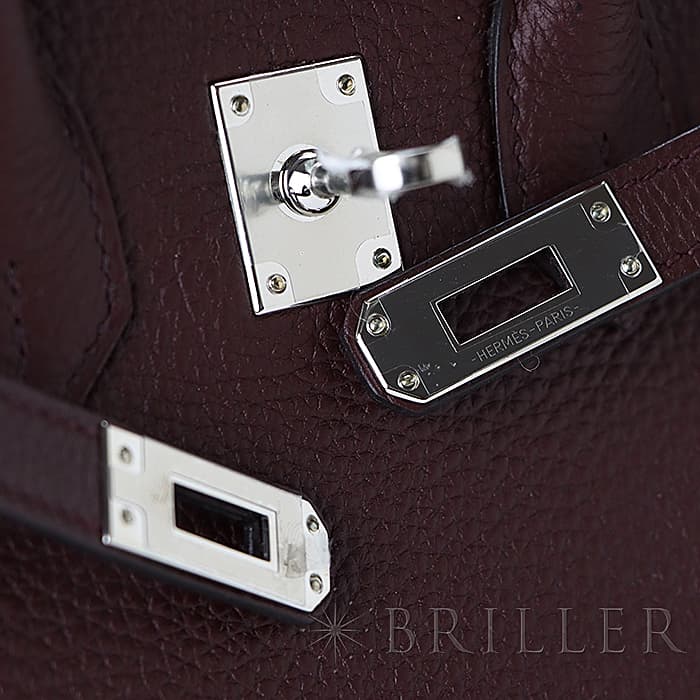 HERMES エルメス バーキン 25 トゴ ボルドー シルバー金具 16
