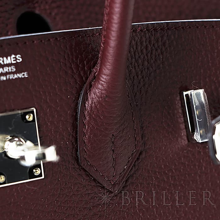 HERMES エルメス バーキン 25 トゴ ボルドー シルバー金具 24