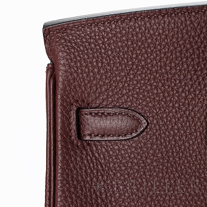 HERMES エルメス バーキン 25 トゴ ボルドー シルバー金具 27