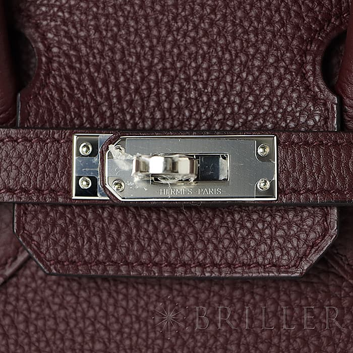 HERMES エルメス バーキン 25 トゴ ボルドー シルバー金具 6