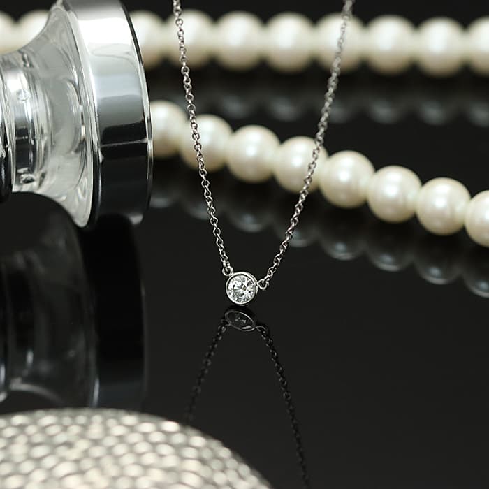 TIFFANY & Co. ティファニー バイザヤード ネックレス プラチナ ダイヤモンド