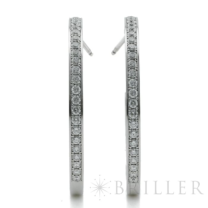 CARTIER カルティエ クラシック フープ ピアス ホワイトゴールド ダイヤモンド メイン