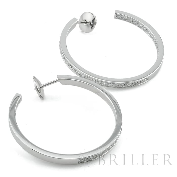 CARTIER カルティエ クラシック フープ ピアス ホワイトゴールド ダイヤモンド 11