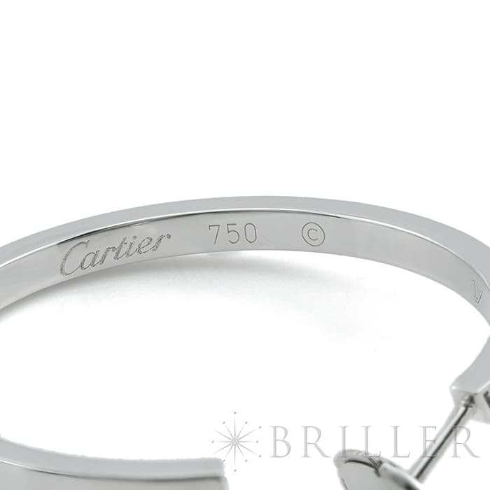 CARTIER カルティエ クラシック フープ ピアス ホワイトゴールド ダイヤモンド 12