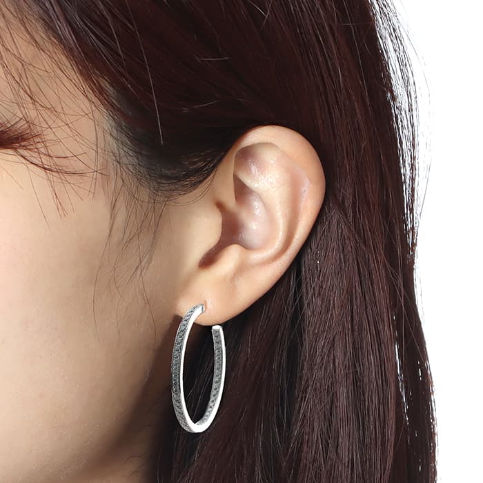 CARTIER カルティエ クラシック フープ ピアス ホワイトゴールド ダイヤモンド 13