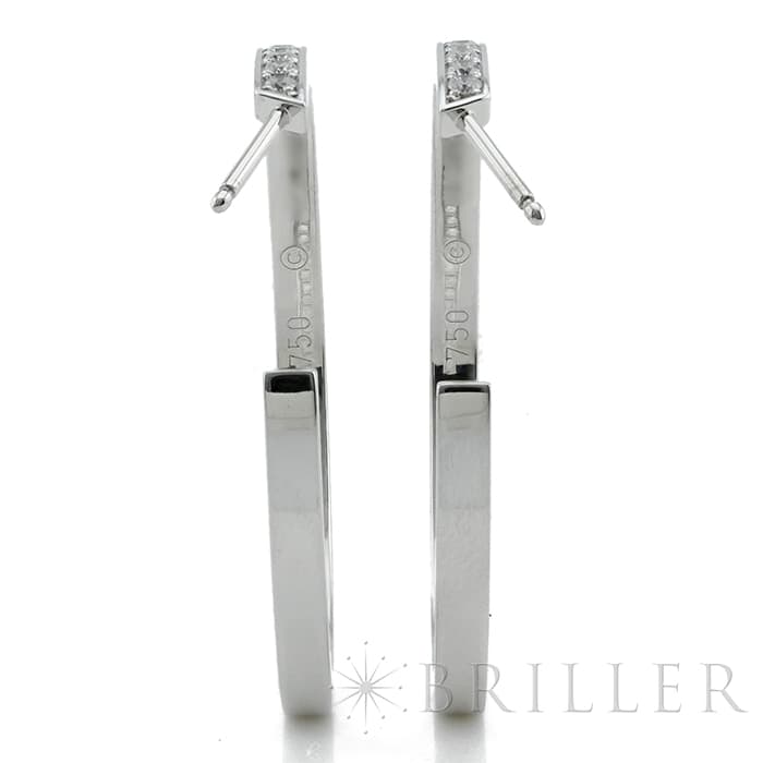 CARTIER カルティエ クラシック フープ ピアス ホワイトゴールド ダイヤモンド 1