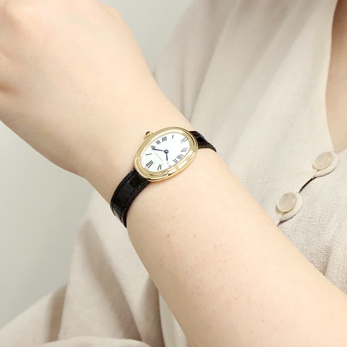 CARTIER カルティエ ベニュワール 手巻き イエローゴールド 28