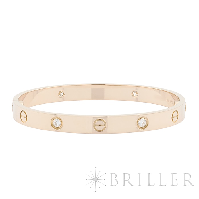 CARTIER カルティエ ラブ ブレスレット クラシックモデル 17号 4Pダイヤモンド イエローゴールド B6070017 1
