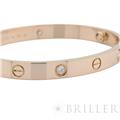 CARTIER カルティエ ラブ ブレスレット クラシックモデル 17号 4Pダイヤモンド イエローゴールド B6070017 4