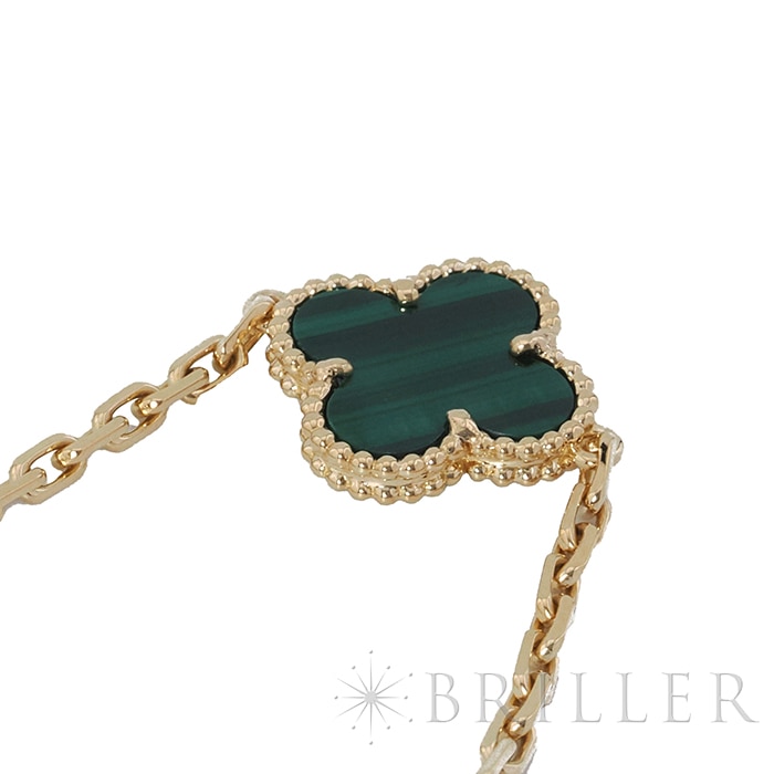 Van Cleef & Arpels ヴァン クリーフ&アーペル アルハンブラ ヴィンテージアルハンブラ ブレスレット 5モチーフ マラカイト ダイヤモンド イエローゴールド VCARO7GQ00 9