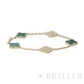 Van Cleef & Arpels ヴァン クリーフ&アーペル アルハンブラ ヴィンテージアルハンブラ ブレスレット 5モチーフ マラカイト ダイヤモンド イエローゴールド VCARO7GQ00 10