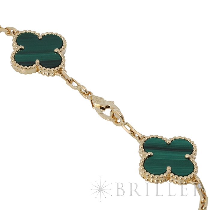Van Cleef & Arpels ヴァン クリーフ&アーペル アルハンブラ ヴィンテージアルハンブラ ブレスレット 5モチーフ マラカイト ダイヤモンド イエローゴールド VCARO7GQ00 11