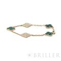 Van Cleef & Arpels ヴァン クリーフ&アーペル アルハンブラ ヴィンテージアルハンブラ ブレスレット 5モチーフ マラカイト ダイヤモンド イエローゴールド VCARO7GQ00 6