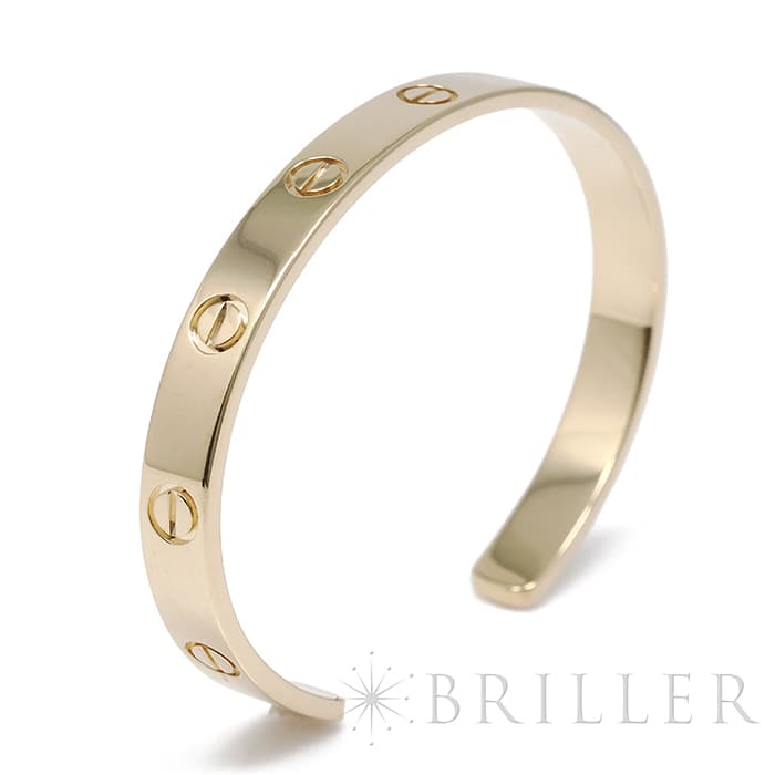 CARTIER カルティエ ラブ ブレスレット オープンバングル イエローゴールド B6032417 17号 9