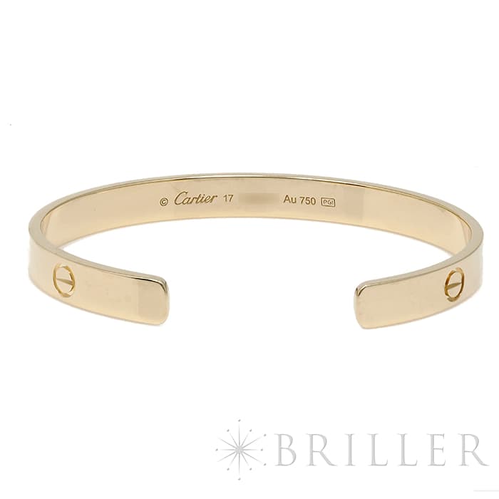 CARTIER カルティエ ラブ ブレスレット オープンバングル イエローゴールド B6032417 17号 1