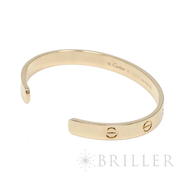 CARTIER カルティエ ラブ ブレスレット オープンバングル イエローゴールド B6032417 17号 3