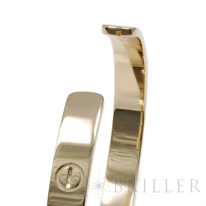 CARTIER カルティエ ラブ ブレスレット オープンバングル イエローゴールド B6032417 17号 8