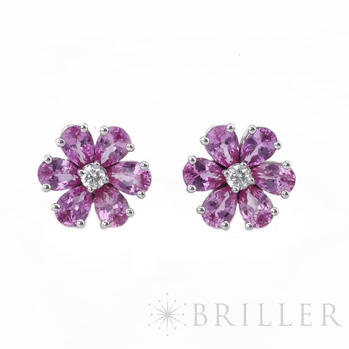 HARRY WINSTON ハリー・ウィンストン フォーゲットミーノット ピンクサファイア イヤスタッズ ピアス プラチナ ピンクサファイア ダイヤモンド EAPSP1MFLRFMN メイン