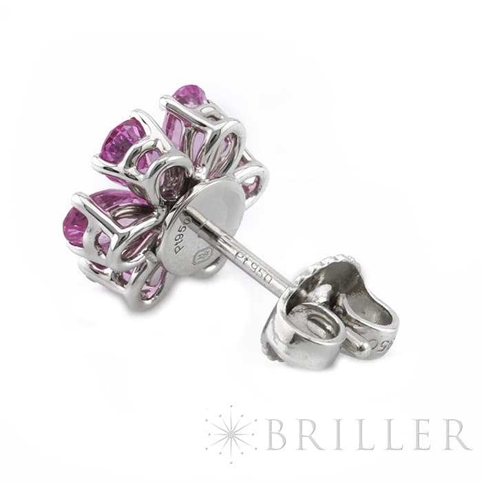 HARRY WINSTON ハリー・ウィンストン フォーゲットミーノット ピンクサファイア イヤスタッズ ピアス プラチナ ピンクサファイア ダイヤモンド EAPSP1MFLRFMN 9