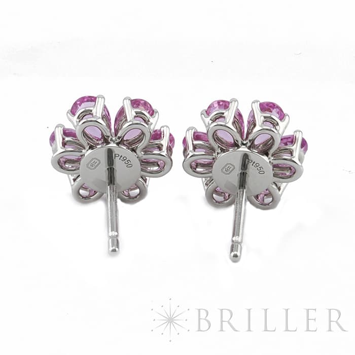 HARRY WINSTON ハリー・ウィンストン フォーゲットミーノット ピンクサファイア イヤスタッズ ピアス プラチナ ピンクサファイア ダイヤモンド EAPSP1MFLRFMN 1